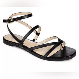 Journee Black Serissa Sandals